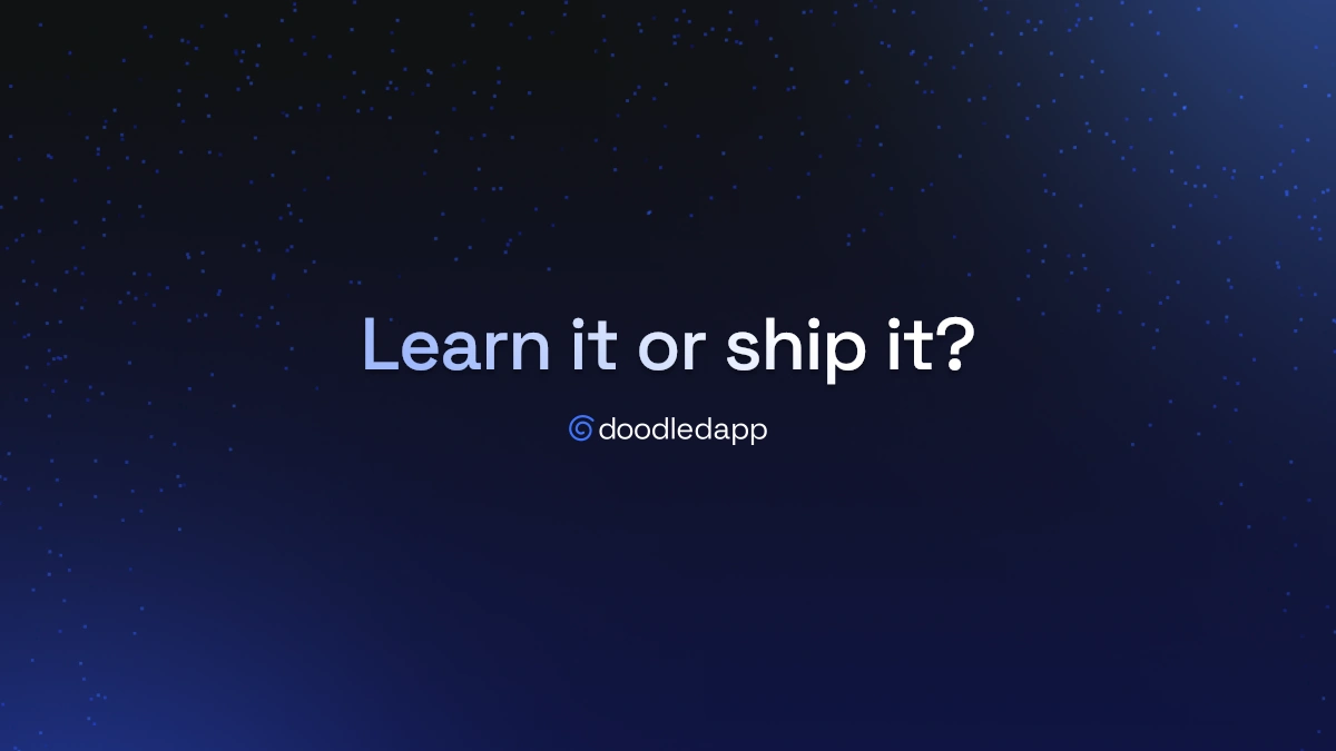 ETH.Build vs Doodledapp: learning Ethereum vs shipping on it