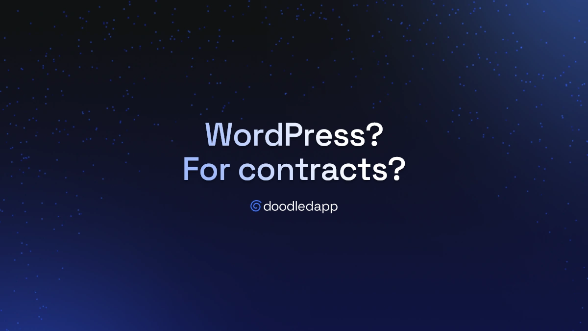 Doodledapp vs WP Smart Contracts: why templates hit a wall