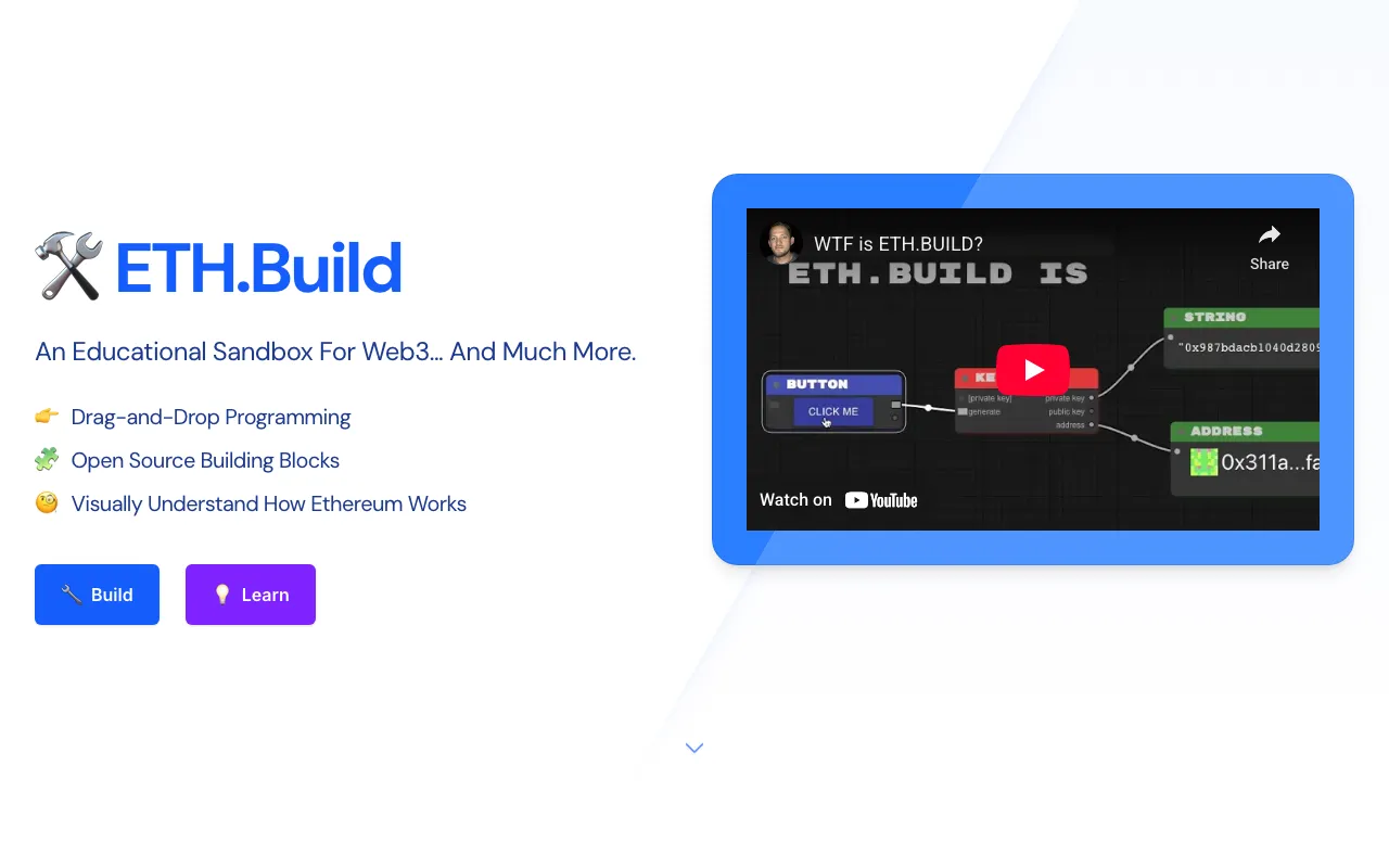 ETH.Build homepage